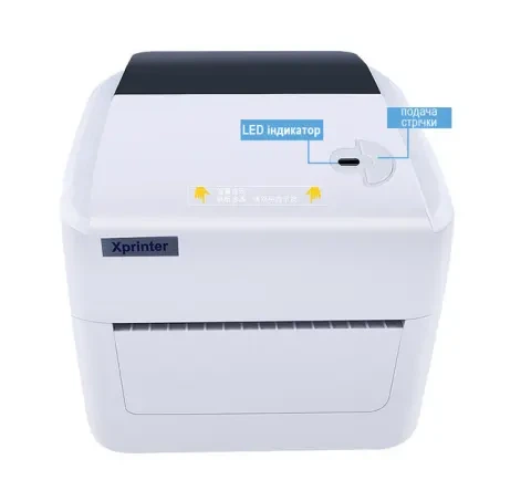 Термопринтер Xprinter XP-420B этикеток, наклеек и штрих-кодов 108мм USB для Новой почты печати ТТН - изображение 4