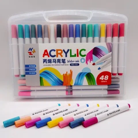 Акварельные маркеры 48 цветов Water Brush - изображение 7