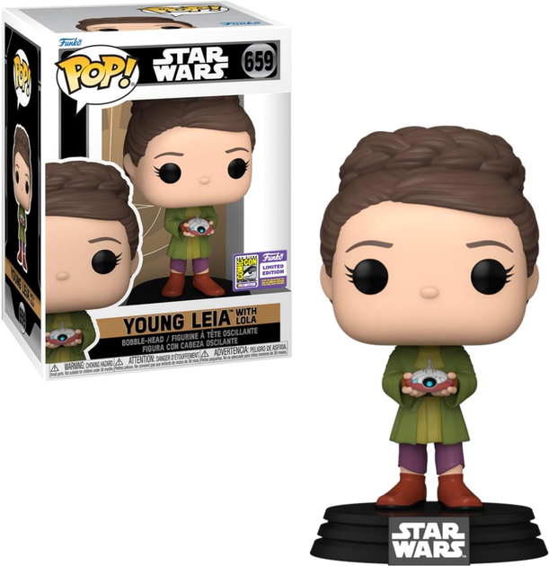 Figurka Funko Pop! Disney Star Wars Obi-Wan Kenoby Young Leia with Lola 659 Bobble-Head (889698717410) - obraz 1