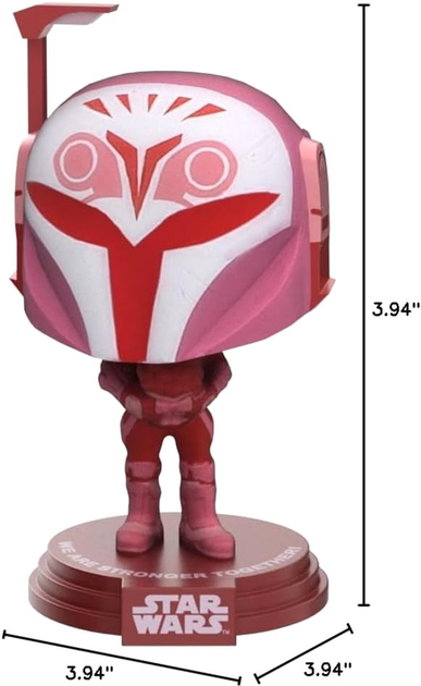 Фігурка Funko Pop! Disney Star Wars Valentines S4 Bo-Katan Kryze 497 Bobble-Head (889698601214) - зображення 3