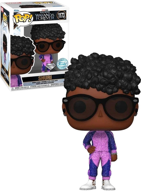 Figurka Funko Pop! Marvel Black Panther Wakanda Forever Shuri kolekcja diamentowa 1173 Bobble-Head (889698668231) - obraz 2