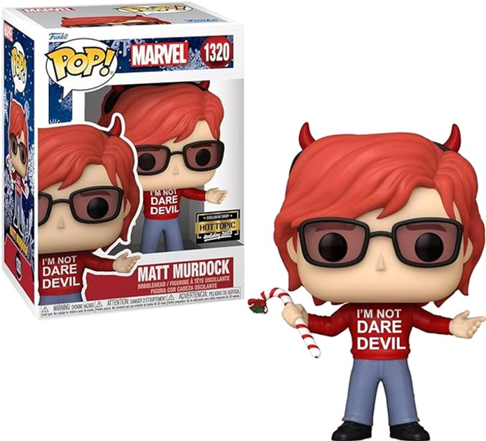 Фігурка Funko Pop! Marvel Matt Murdock Nie jestem Daredevilem 1320 Bobble-Head (889698747301) - зображення 2