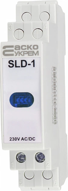 Модульна сигнальна арматура 230V AC/DC LED синя [A0140030034] SLD-1 АСКО - зображення 4