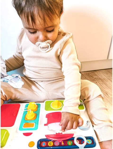 Таблиця маніпуляційна Woopie Baby Кухня Montessori з годинником та ефектами звуку і світла (5904326944206) - зображення 4