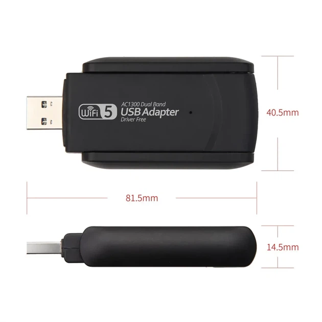 WiFi USB адаптер AC1300 для компьютеров телевизоров Т2 приставок медиа USB 3.0 - изображение 5