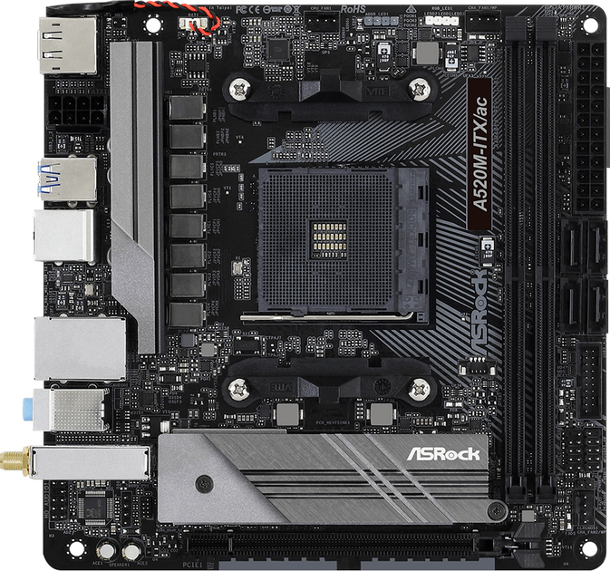 Материнська плата ASRock A520M-ITX/AC (sAM4, AMD A520, PCI-Ex16) - зображення 1