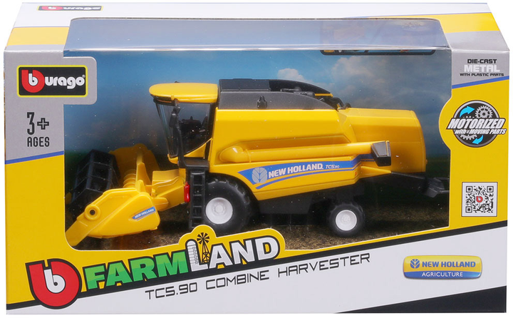 Model Bburago Farmland NF TC5.90 CombineHarvester 18 cm (4893993317219) - obraz 6