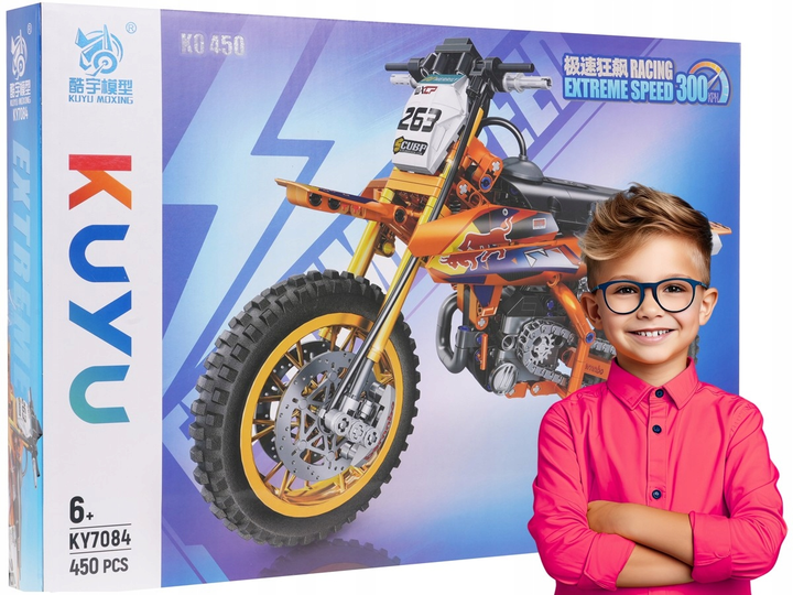 Zestaw klocków Ramiz Kuyu Moxing Motor Cross 1:8 450 elementów (5903864981759) - obraz 2