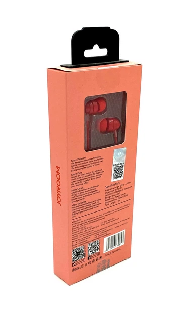 Навушники з мікрофоном Joyroom JR-EL112 Red - зображення 3