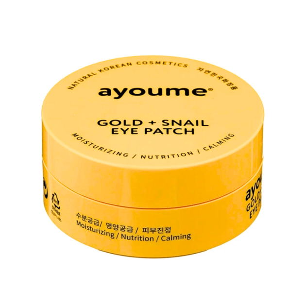 Гидрогелевые патчи с экстрактом золота и муцина улитки Ayoume Gold Snail Eye Patch 60 шт 8809239804142 - изображение 2