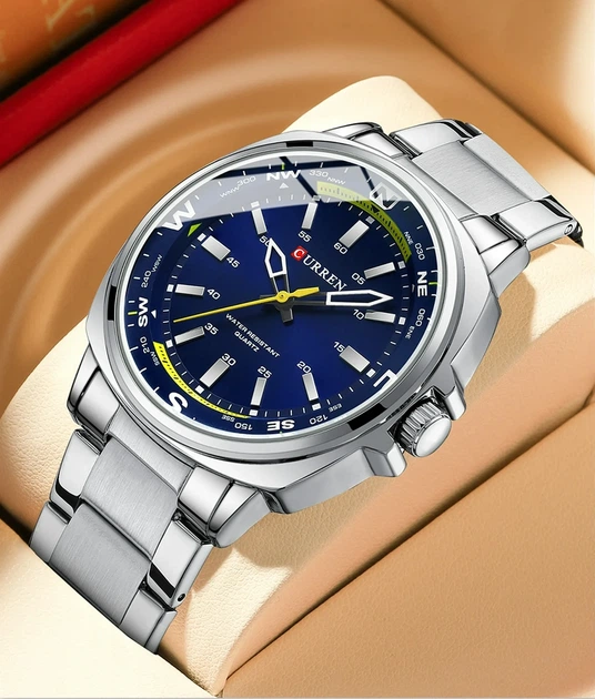 Мужские часы Curren 8455 Silver-Blue - изображение 6