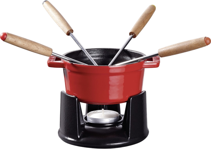 Zestaw do fondue Staub czerwony 10 cm (3272344004069) - obraz 1