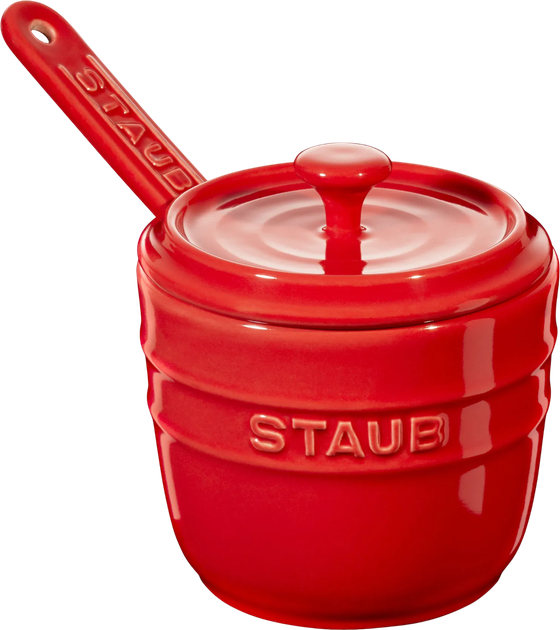 Pojemnik na sól Staub Storage z łyżeczką czerwony 9 cm (4009839360688) - obraz 3