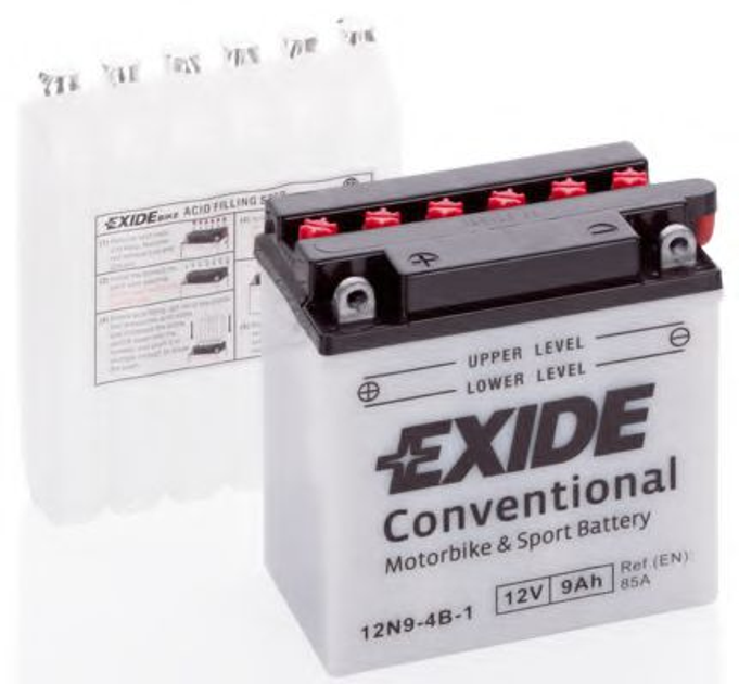 Стартерна батарея (акумулятор) EXIDE 12N9-4B-1 Exide (12N94B1) - зображення 1