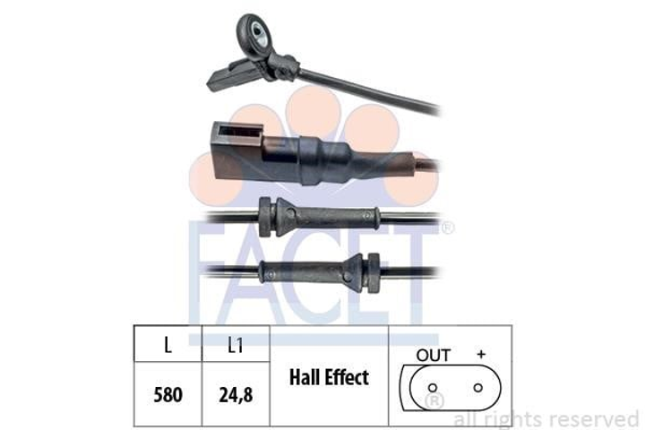 Датчик ABS Ford FOCUS 1.4-2.0 98-04 передний Л/Пр (21.0023) Facet Facet (210023) - изображение 1