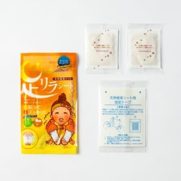 MEGUMI Foot Relax Sheet Ginger детокс-пластирі для ніг (імбир) 2 шт - изображение 1