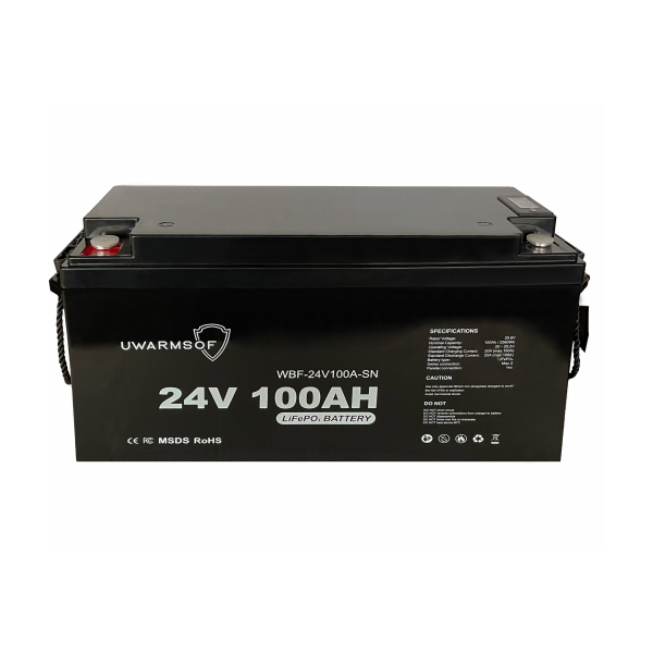 Аккумулятор LiFePo4 (Литий-железо-фосфатный) UWarmSof 24V 100Ah BMS+LED (с экраном) - Фото 4 Аккумулятор LiFePo4 (Литий-железо-фосфатный) UWarmSof 24V 100Ah BMS+LED (с экраном) - изображение 4