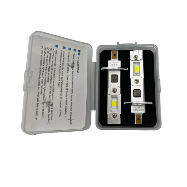 Автомобильные светодиодные LED лампы в фару головного света H1 12-24V радиаторное охлаждение M9 - изображение 6
