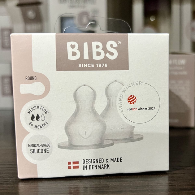 Змінні силіконові антиколікові соски для дитячих пляшечок BIBS (швидкий потік 4+m), 2 шт. - зображення 6