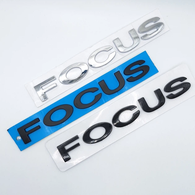Эмблема надпись Focus, Ford (чёрный, матовый) - изображение 5