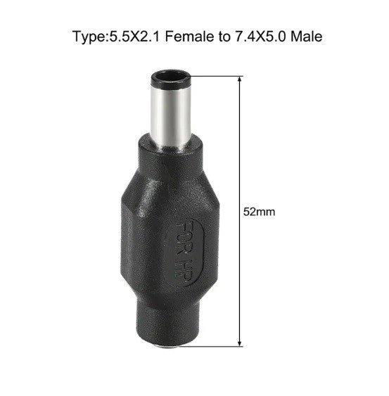 Перехідник живлення 5.5x2.1 до 7.4x5.0 мм HP 78283 - изображение 3