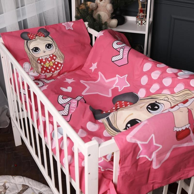 Акція на Комплект постільної білизни Mirson King Size 220х240 17-0699 LOL Dolls Бязь від Rozetka