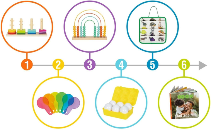 Pudełko edukacyjne Tooky Toy XXL Montessori 7w1 25-44 elementy (6976831550103) - obraz 3