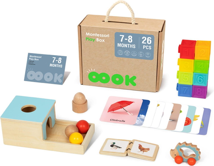 Pudełko edukacyjne Tooky Toy XXL Montessori 6w1 26 elementów (6976831550035) - obraz 1