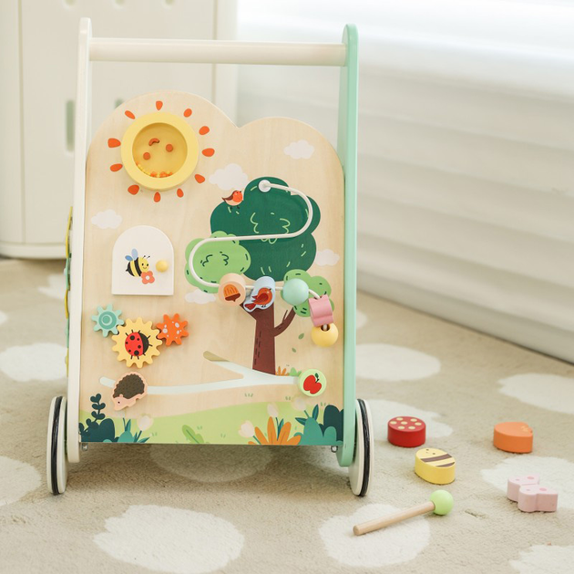 Дерев'яна багатофункціональний візок Tooky Toy Classic World Forest Walking 8в1 6 елементів (6927049015274) - зображення 7