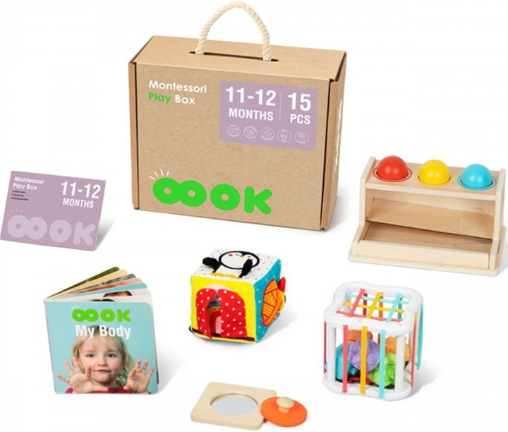 Pudełko edukacyjne Tooky Toy XXL Montessori 5w1 15 elementów (6976831550059) - obraz 1