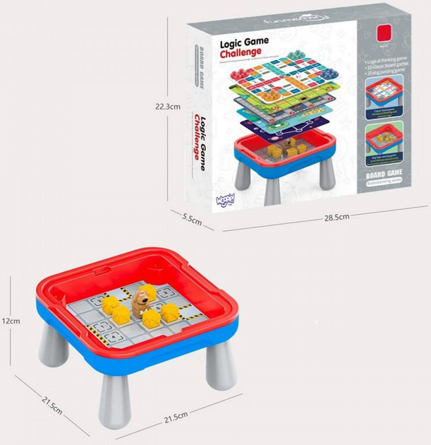 Zestaw Woopie Logiczna gra planszowa 10w1 65 elementów (5906280652449) - obraz 6
