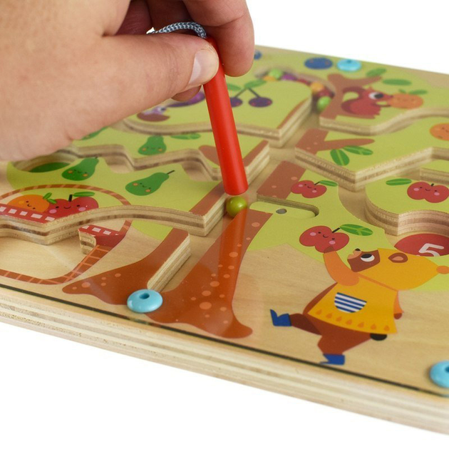 Магнітний лабіринт Tooky Toy Фруктове дерево для навчання рахуванню (6972633373810) - зображення 8