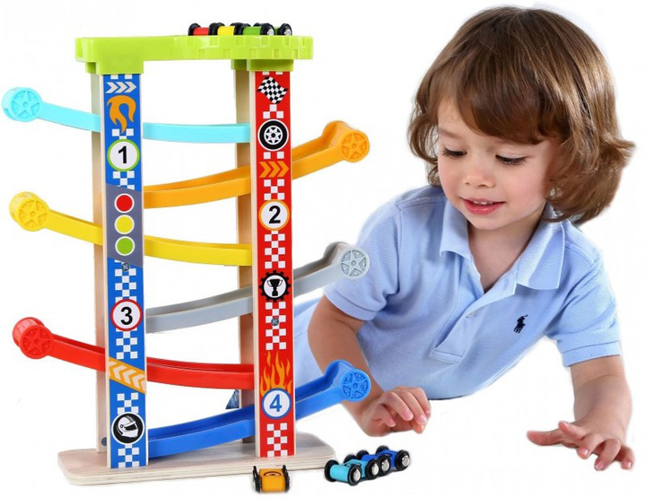 Автомобільна гірка Tooky Toy Кольоровий трек 8 елементів (6970090042492) - зображення 10