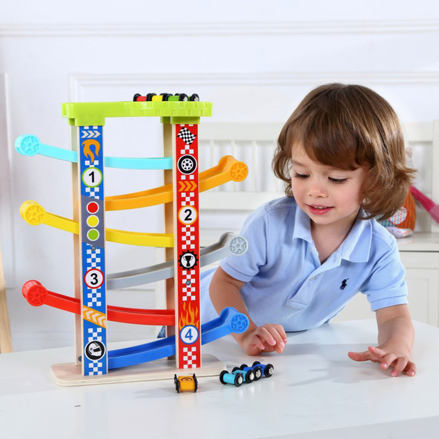 Автомобільна гірка Tooky Toy Кольоровий трек 8 елементів (6970090042492) - зображення 11
