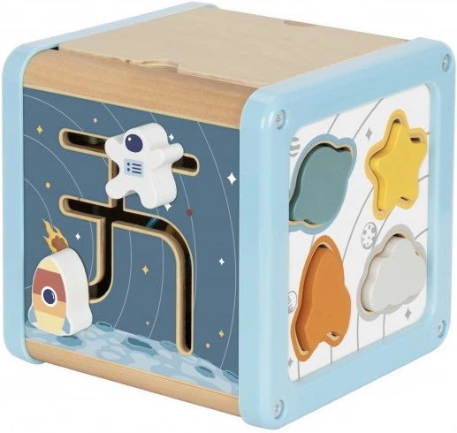 Дерев'яний кубик Tooky Toy Сортер-лабіринт (6972633376408) - зображення 4