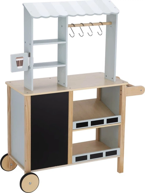 Дерев'яний набір Tooky Toy Продуктовий магазин з прилавком, духовкою, вагами, зчитувачем карток 73 деталі (6972633378129) - зображення 8