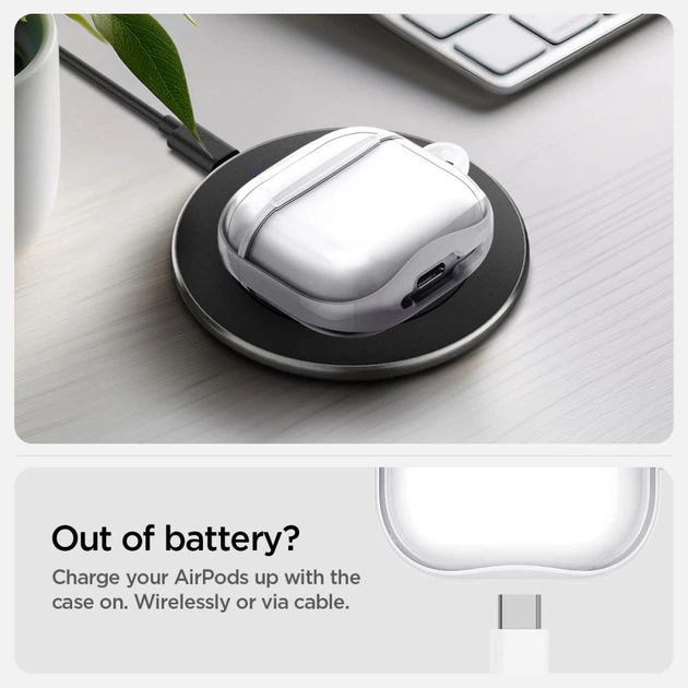 Чехол Spigen Ultra Hybrid для Apple AirPods 4/5 Jet White (ACS08643) - изображение 8