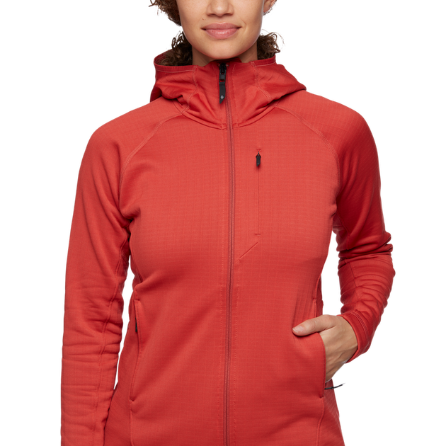 Флісова кофта Black Diamond Factor Hoody жіноча Grenadine S червона - Фото 2 Флісова кофта Black Diamond Factor Hoody жіноча Grenadine S червона - изображение 2