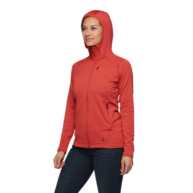 Флісова кофта Black Diamond Factor Hoody жіноча Grenadine S червона - Фото 4 Флісова кофта Black Diamond Factor Hoody жіноча Grenadine S червона - изображение 4