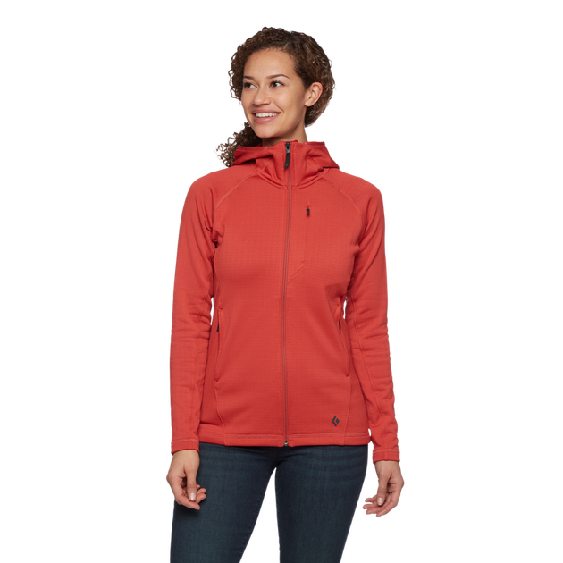 Флісова кофта Black Diamond Factor Hoody жіноча Grenadine S червона - Фото 5 Флісова кофта Black Diamond Factor Hoody жіноча Grenadine S червона - изображение 5