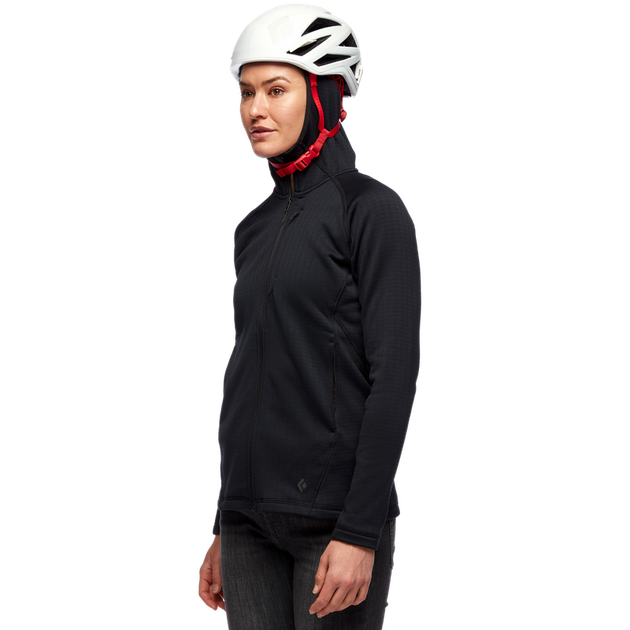 Флісова кофта Black Diamond Factor Hoody жіноча Black M чорна - Фото 5 Флісова кофта Black Diamond Factor Hoody жіноча Black M чорна - изображение 5