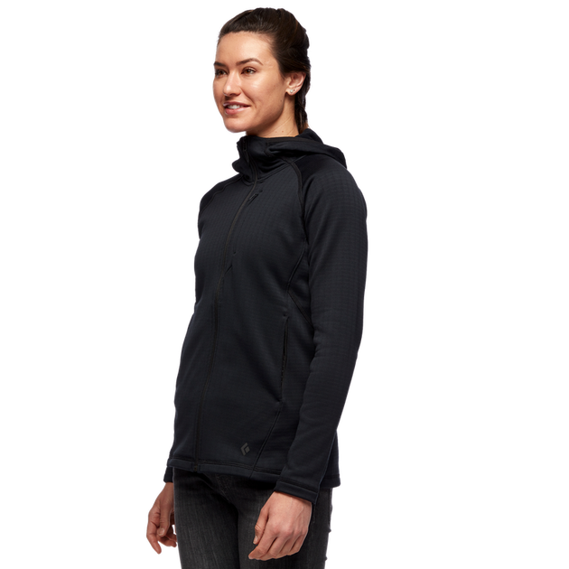 Флісова кофта Black Diamond Factor Hoody жіноча Black M чорна - Фото 10 Флісова кофта Black Diamond Factor Hoody жіноча Black M чорна - изображение 10