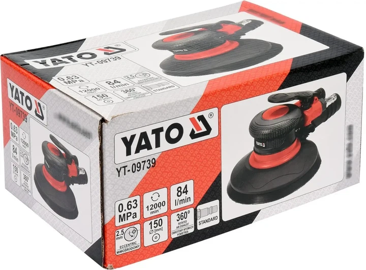 Шлифмашина пневматическая эксцентриковая Yato YT-09739 - изображение 6
