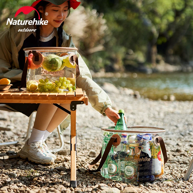 Відро складане Naturehike Round bucket PVC 10 л NH20SJ040 прозорий 6975641886761 - Фото 5 Відро складане Naturehike Round bucket PVC 10 л NH20SJ040 прозорий 6975641886761 - изображение 5
