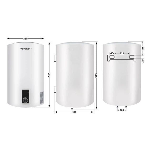 Бойлер Thermo Alliance 30 л сухой тэн (D30V16J1(D)K) - изображение 2