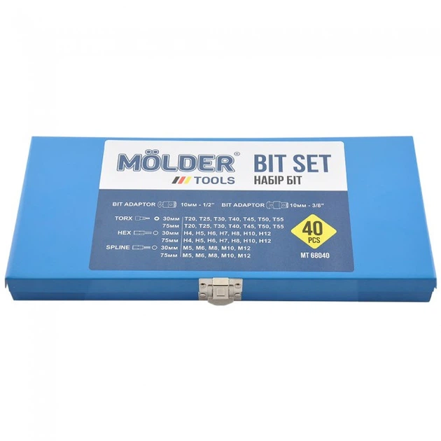 Набор профессиональных бит MOLDER 1/2" и 3/8" 40 единиц (MT68040) - Фото 2 Набор профессиональных бит MOLDER 1/2" и 3/8" 40 единиц (MT68040) - изображение 2