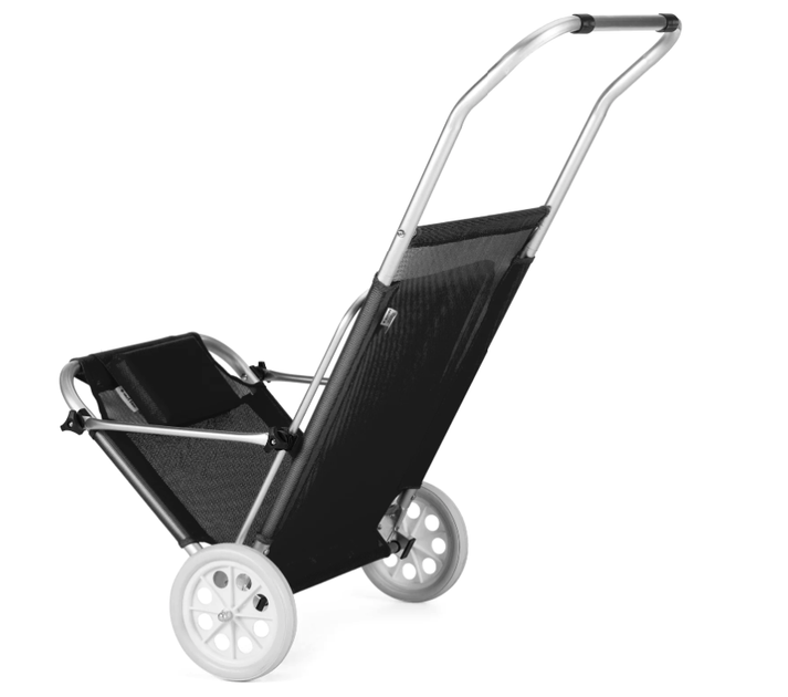 Шезлонг лежак Outtec Sun чорний з козирком для пляжу басейну саду - зображення 5