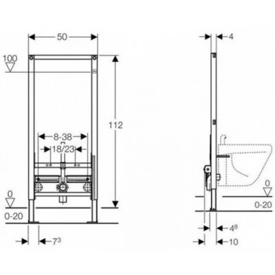 Инсталляция Geberit Duofix д / подвесного биде (111.520.00.1) - изображение 2