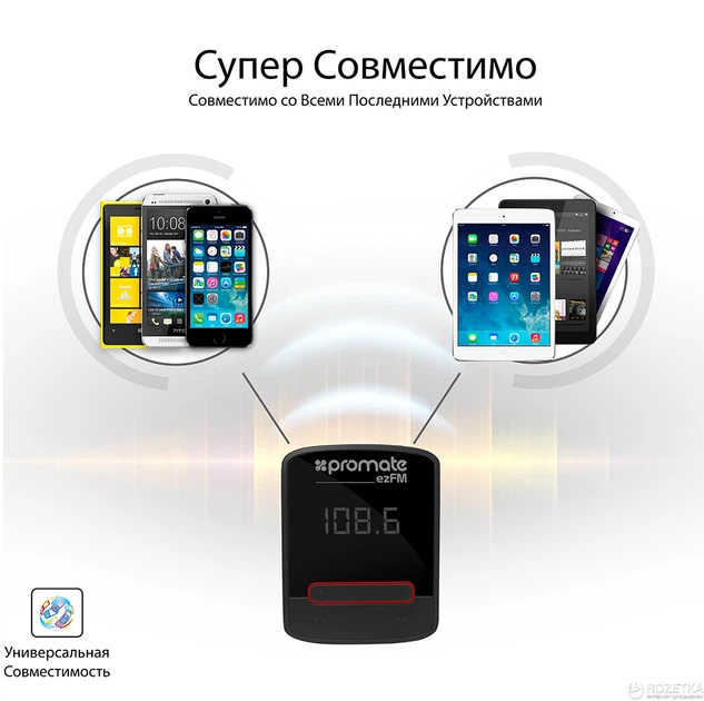 FM-трансмиттер Promate ezFM Black (ezfm.black) - изображение 8