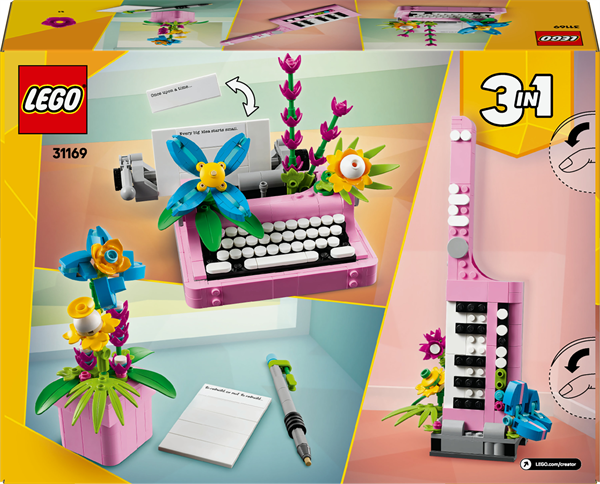 Конструктор LEGO Creator Печатная машинка с цветами 3-в-1 363 детали с 8 лет 31169 - Фото 3 Конструктор LEGO Creator Печатная машинка с цветами 3-в-1 363 детали с 8 лет 31169 - изображение 3